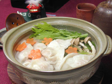 1月:大根とお餅の水餃子